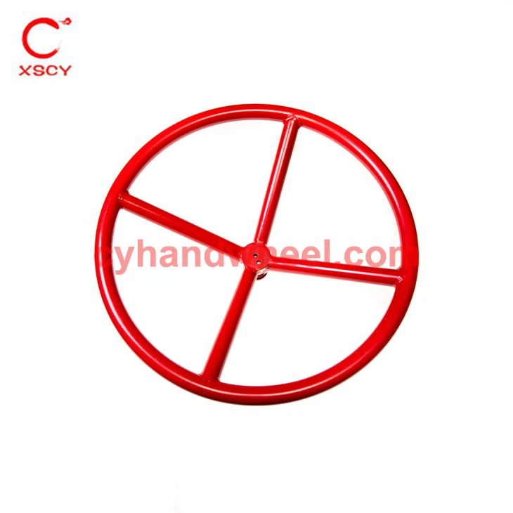 Červený motýľový ventil ručný koliesko